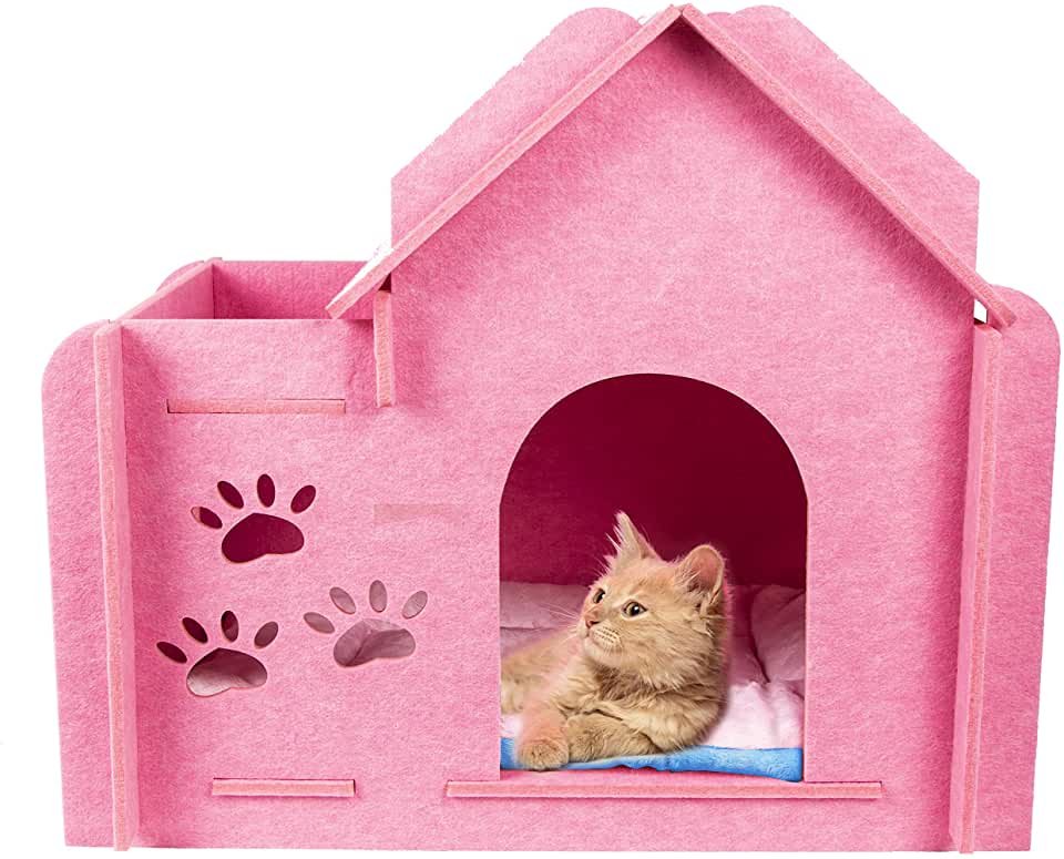 GEX Cat House - Mueble de fieltro para interior