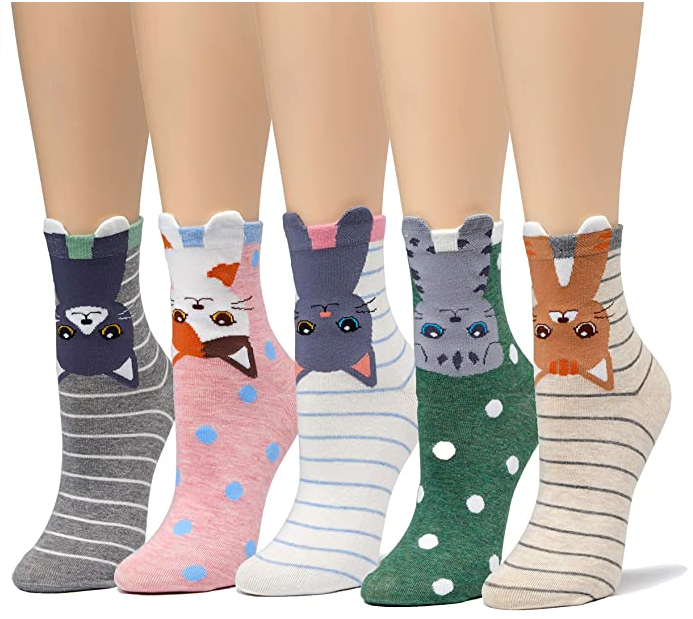 calcetines-gato-de-colores
