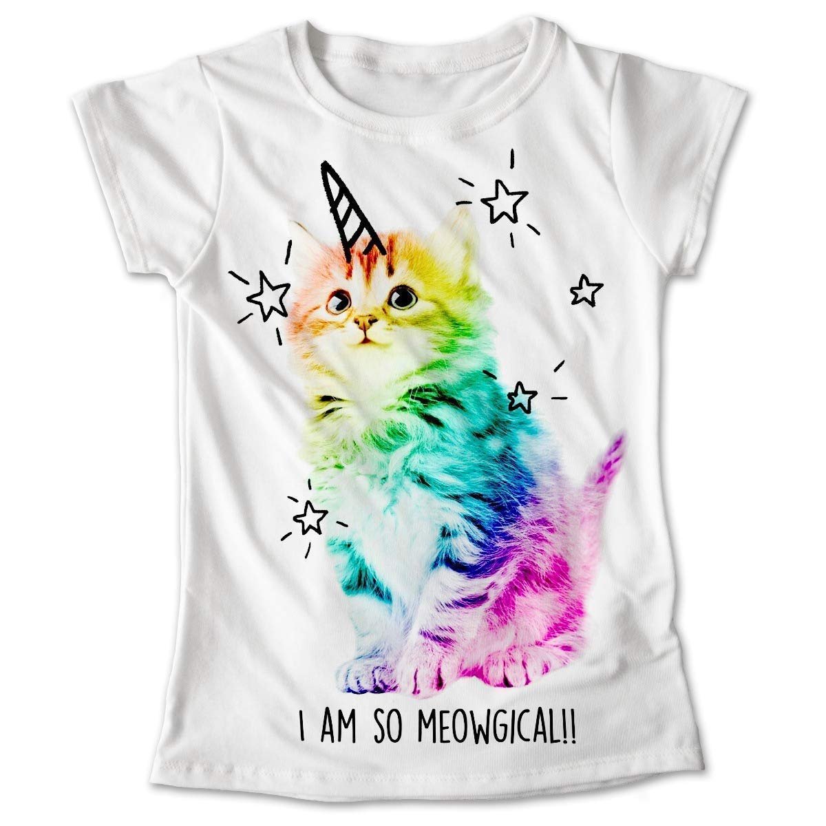 gato unicornio playera